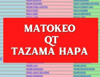 Matokeo QT 2023